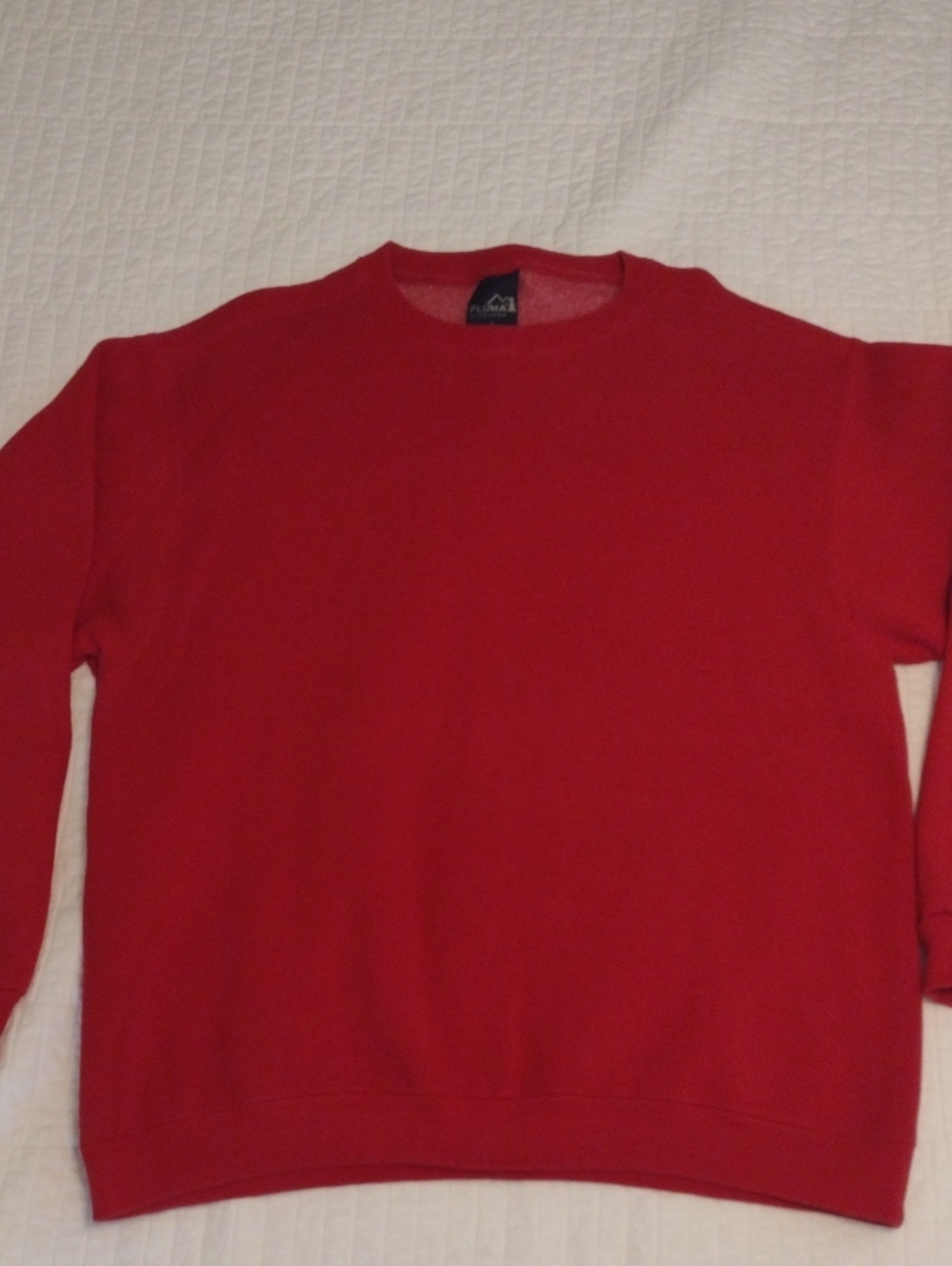 Pluma Outdoors Men's L Sweatshirt Red Long Sleeve Crew Neck